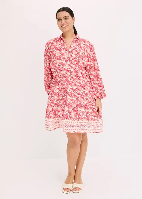 Kjole i lin-look, bonprix