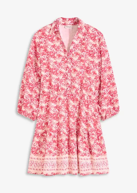 Kjole i lin-look, bonprix