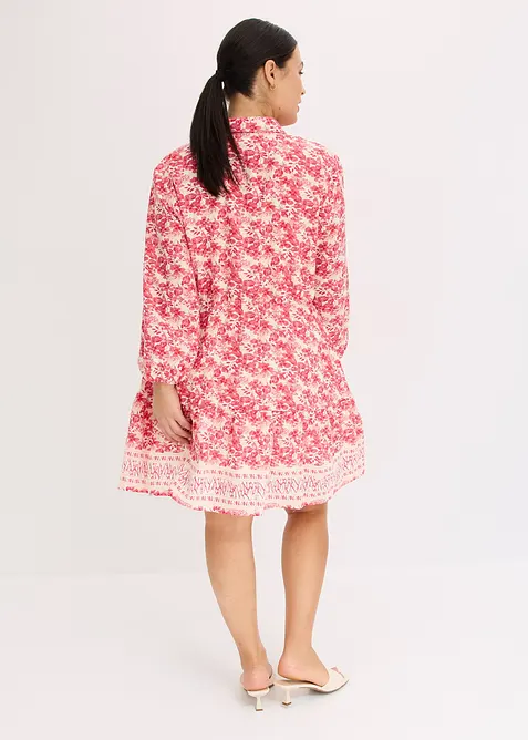 Kjole i lin-look, bonprix