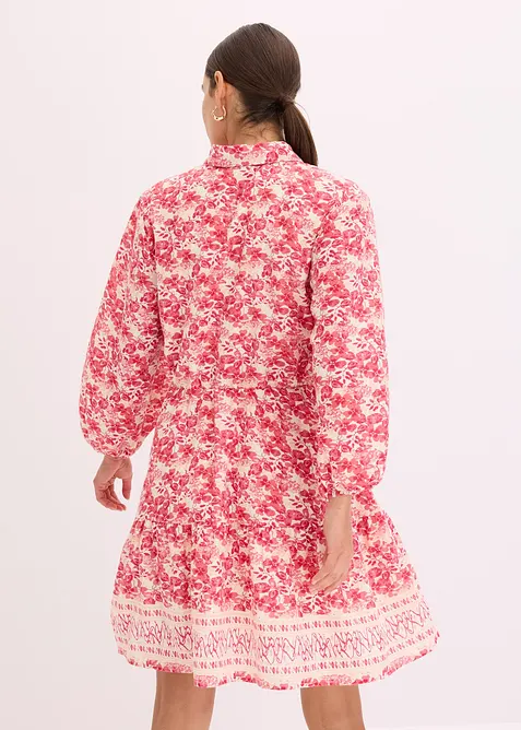 Kjole i lin-look, bonprix