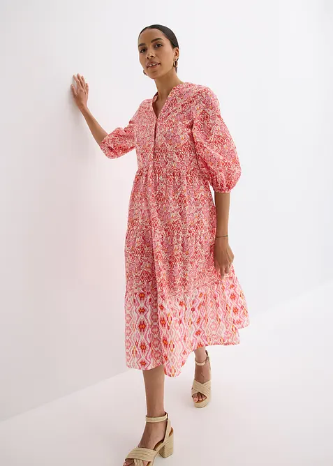 Midikjole av lett bomull, bonprix