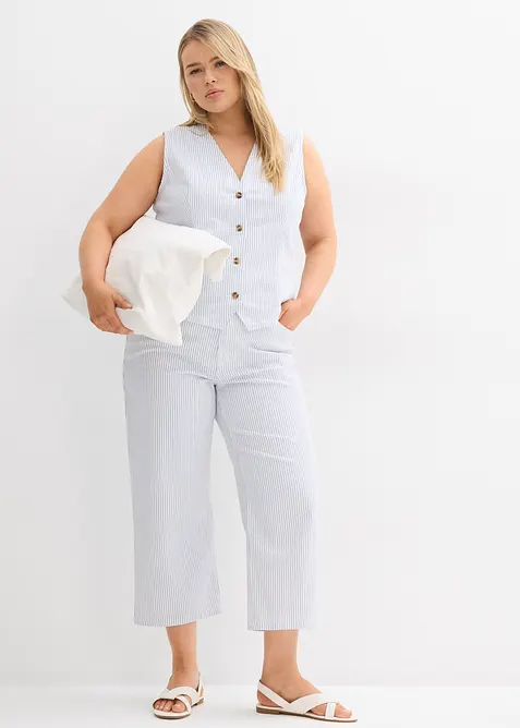 Jeansvest, stripete, bonprix