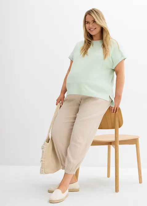 2-i-1-mammabukse i 100% bomullsmusselin, bonprix