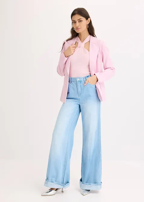 Halterneck-topp med myk viskose, bonprix