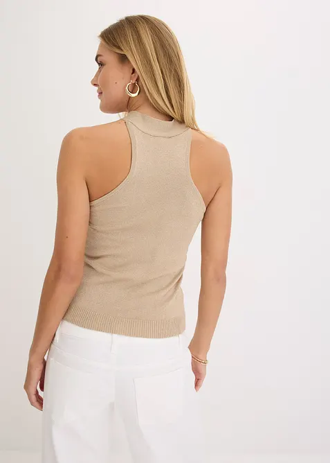 Halterneck-topp med myk viskose, bonprix