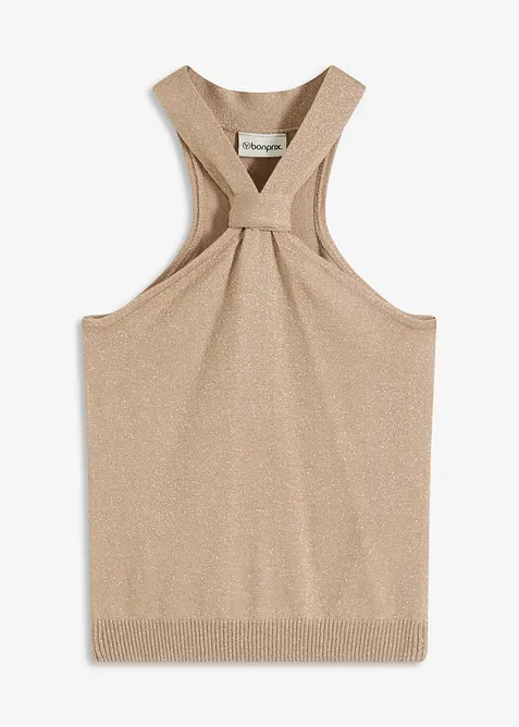 Halterneck-topp med myk viskose, bonprix