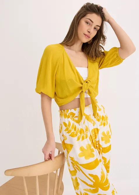 Blusetopp i lett viskose, bonprix