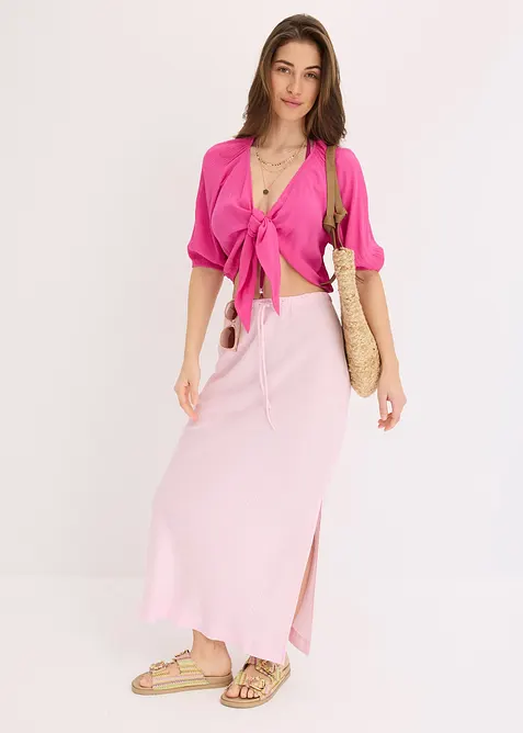 Maxiskjørt med splitt, bonprix