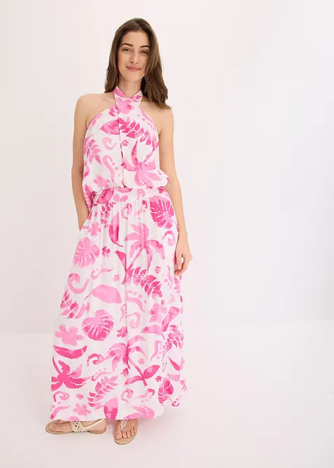 Maxiskjørt i strukturert viskose, bonprix