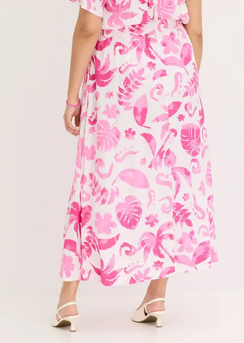 Maxiskjørt i strukturert viskose, bonprix