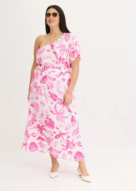 Maxiskjørt i strukturert viskose, bonprix