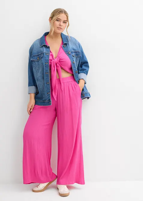 Pull on-bukse i lett viskose, bonprix