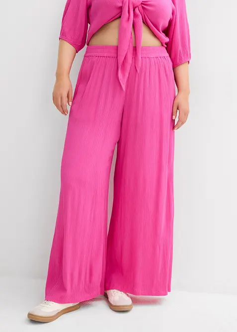 Pull on-bukse i lett viskose, bonprix