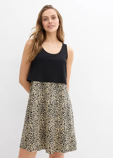 2-i-1-mamma- og ammekjole av bomullsjersey, bonprix