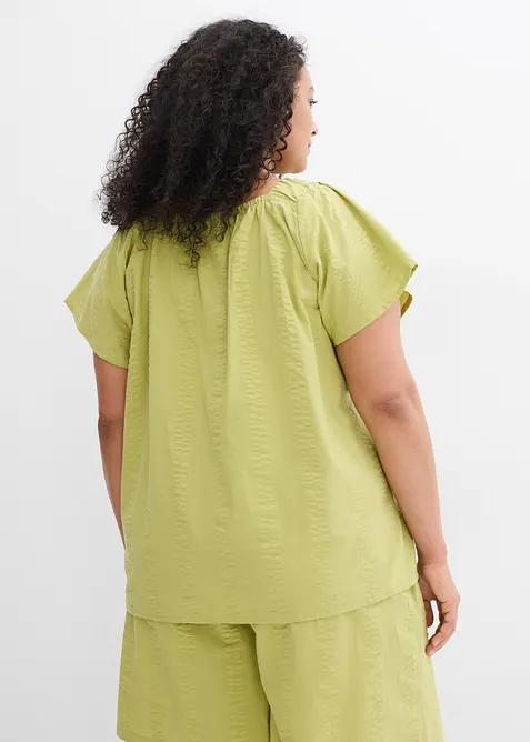 Blusetunika i bomullskrepp, bonprix