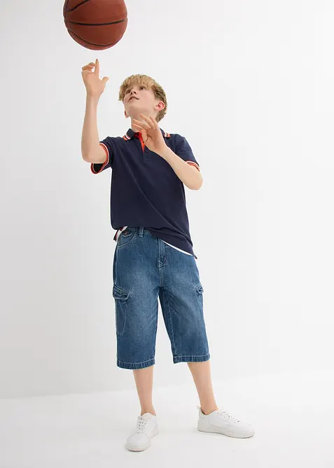 Bermudashorts i denim i 100% bomull, Loose Fit, bonprix