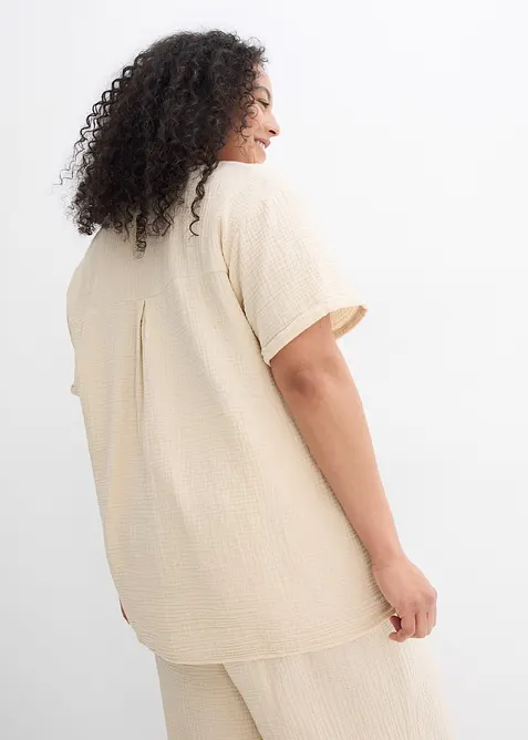 Trikottunika i myk musselin, bonprix