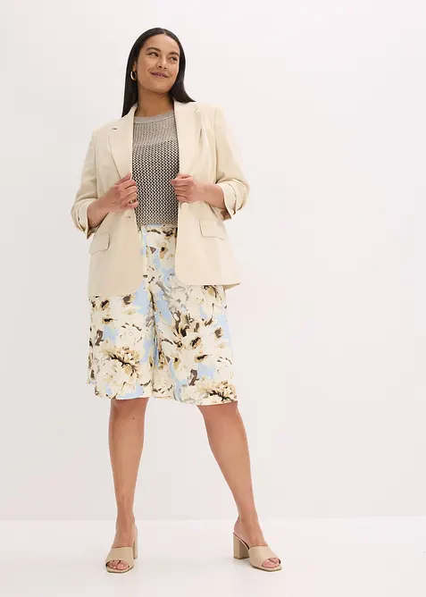 Blazer i viskose og ledig modell med 3/4-lange ermer, bonprix