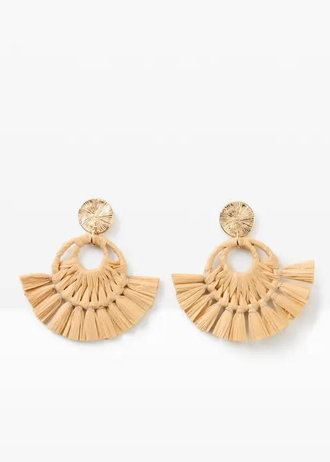Øredobber i strå-look, bonprix
