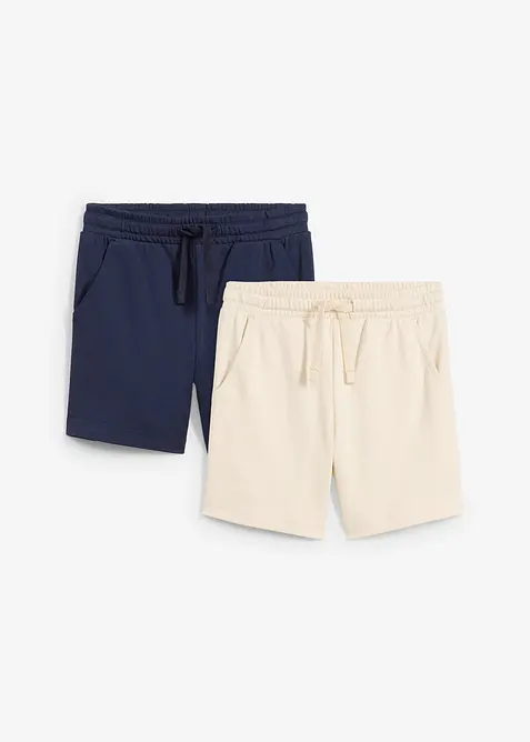 Heavy-jerseyshorts (2-pack) med bomull, bonprix