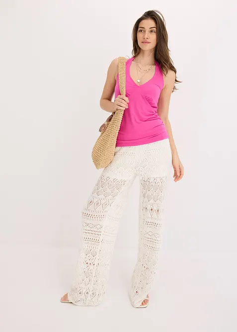 Halterneck-topp med dyp utringning, bonprix