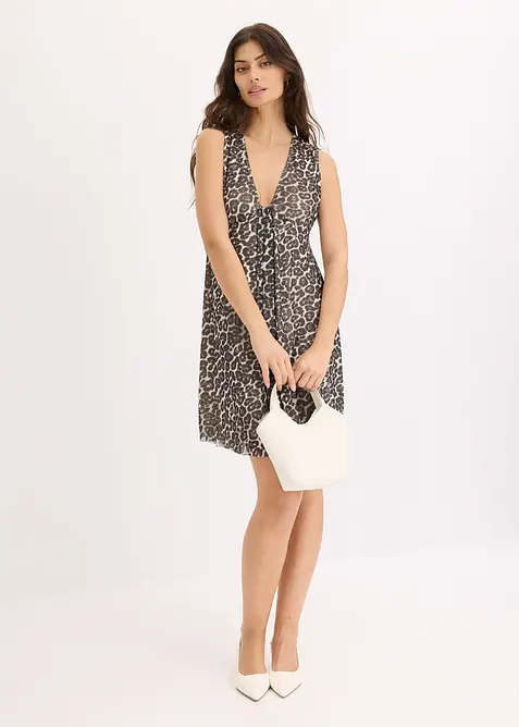 Minikjole med mesh, bonprix