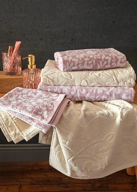 Håndkle med overflatestruktur i forskjellig høyde, bonprix