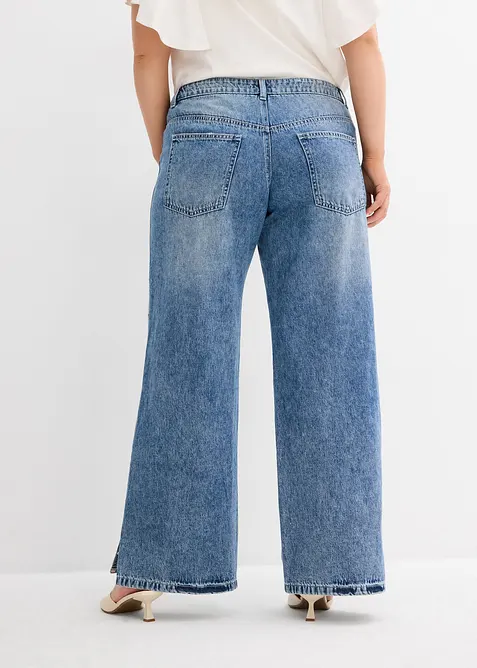 Loose Straight-jeans Mid Waist, Low Stretch, bonprix
