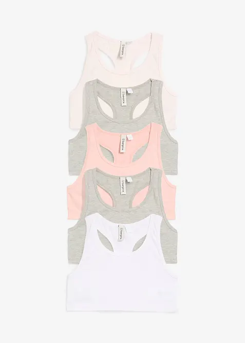 BH-topp med myk bomull (5-pack), bonprix