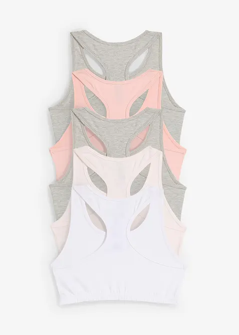 BH-topp med myk bomull (5-pack), bonprix