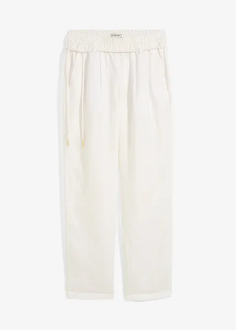 Pull on-bukse i 100% lin, bonprix