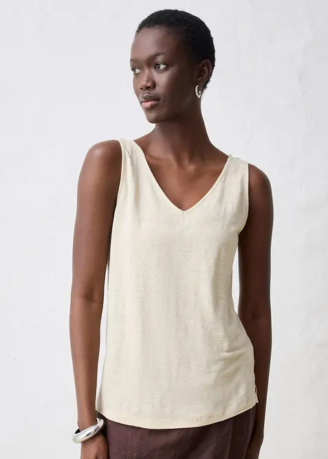 Singlet i lin, bonprix