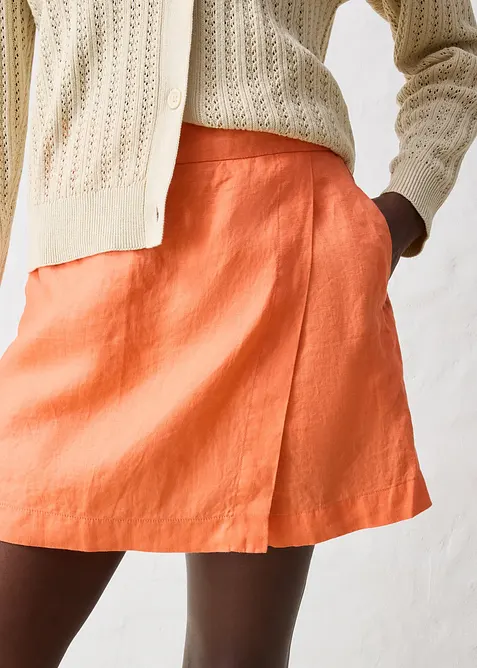 Skort i 100% lin, bonprix