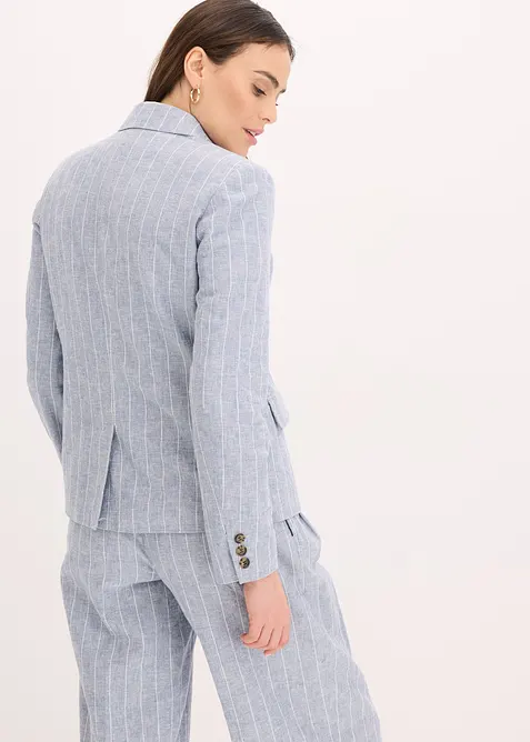 Blazer med lin, bonprix