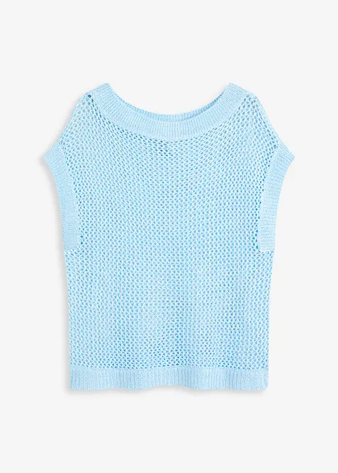 Genser med hullmønster, av båndgarn med glans, bonprix