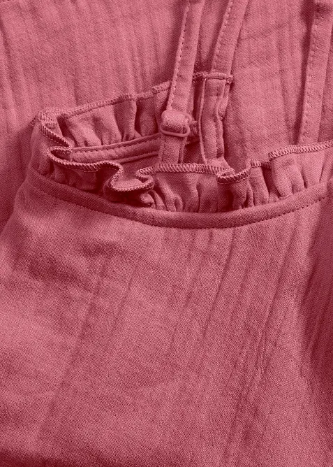 Kort pyjamas i myk musselin med stroppetopp, bonprix