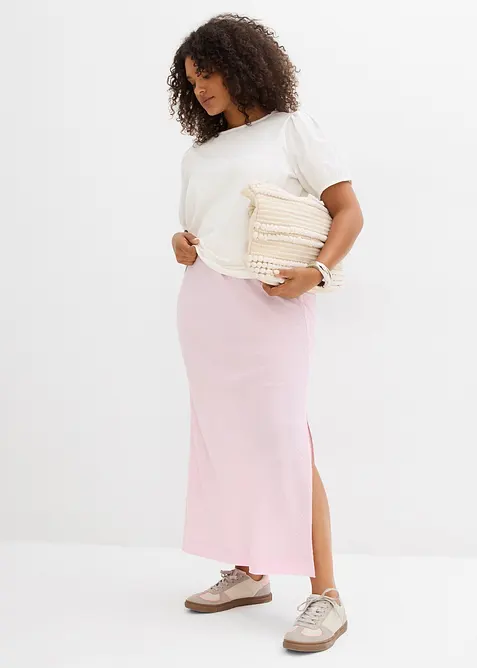 Maxiskjørt med splitt, bonprix