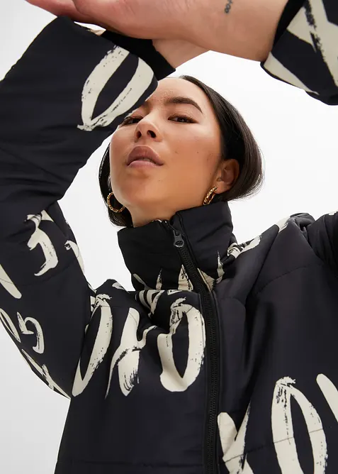 Vattert kåpe med print, bonprix