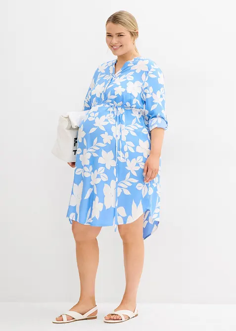 2-i-1-mamma- og ammekjole i skjortekjole-modell av lett viskose, bonprix