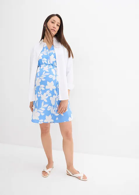 2-i-1-mamma- og ammekjole i skjortekjole-modell av lett viskose, bonprix