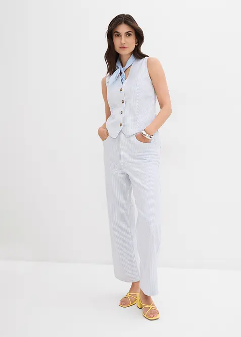 Wide Leg-jeans High Waist, cropped, bonprix