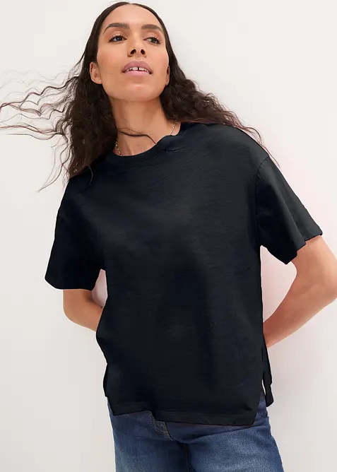 Oversized topp med trykk, bonprix