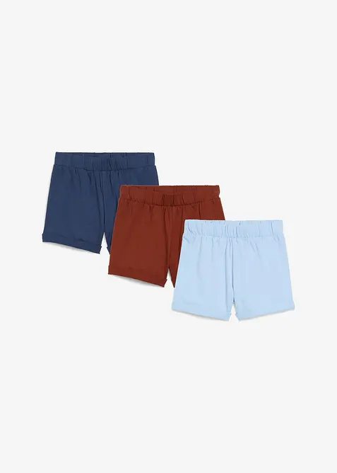 Trikotshorts til baby i 100% økologisk bomull (3-pack), bonprix