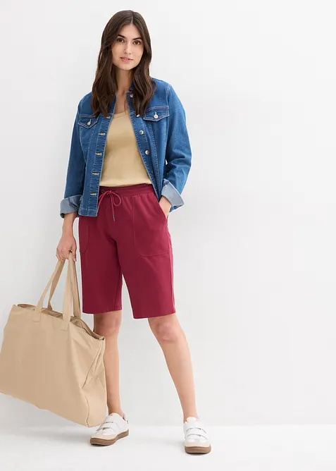 Sweat bermudashorts i 100% bomull, bonprix