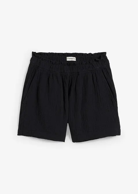 Musselin-shorts i 100% bomull, bonprix
