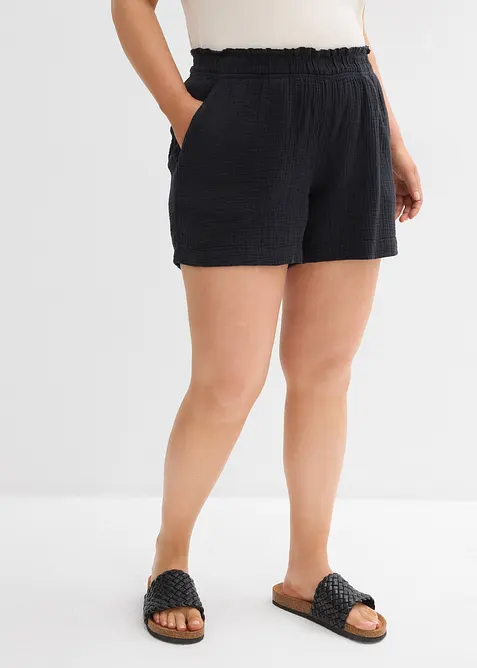 Musselin-shorts i 100% bomull, bonprix