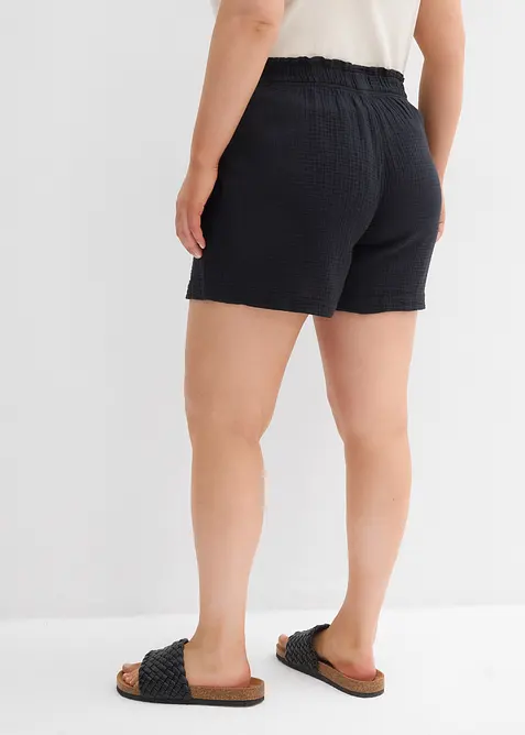 Musselin-shorts i 100% bomull, bonprix