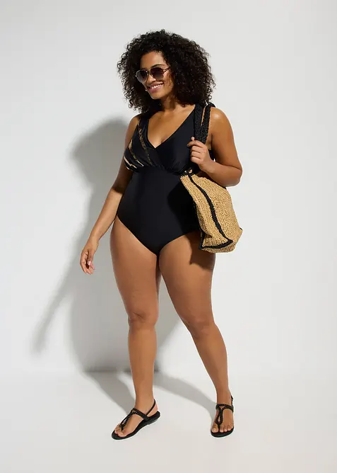 Badedrakt med paljetter, bonprix