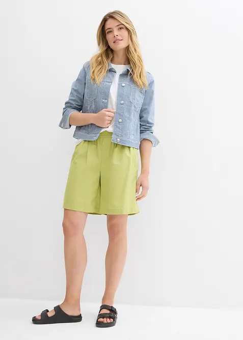 Bermudashorts i lin og bomull, bonprix