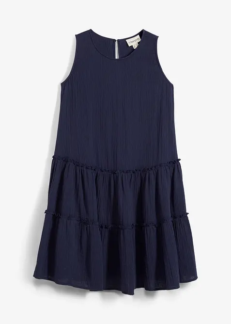 Midikjole i luftig musselin, bonprix